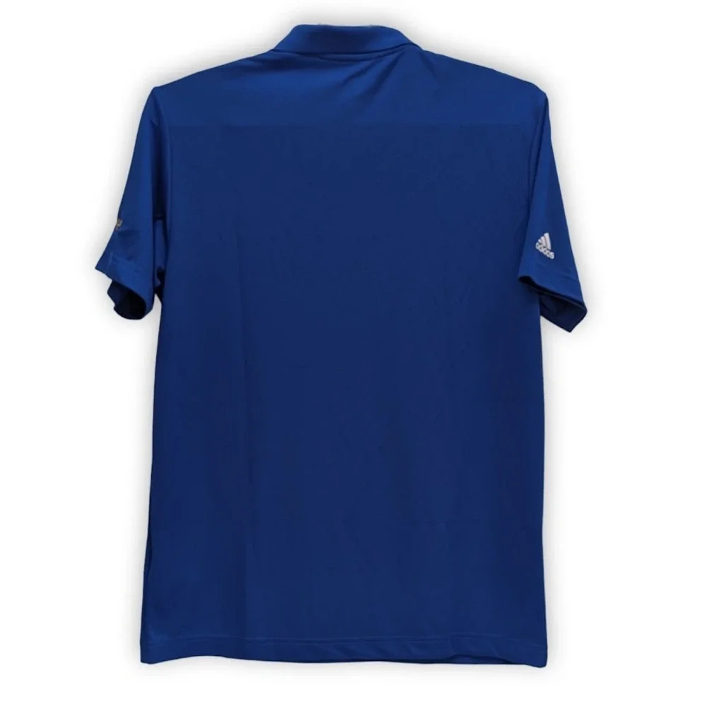 Adidas Performance Golf Polo Shirt Mens Medium Blue‎ PGA Tour Embroidered Logo